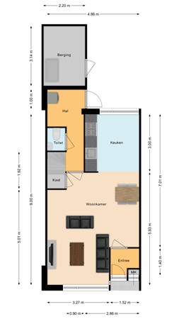 Plattegrond - Webbinkstraat 93, 7676 CW Westerhaar - Begane grond.jpg